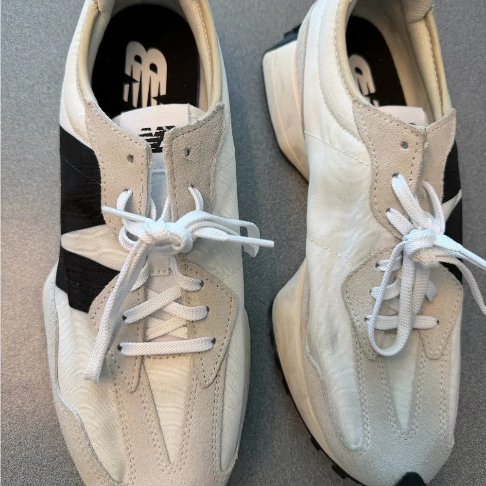 New Balance White and Black Sneakers - Picture 3 of 5